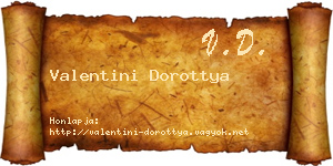 Valentini Dorottya névjegykártya
